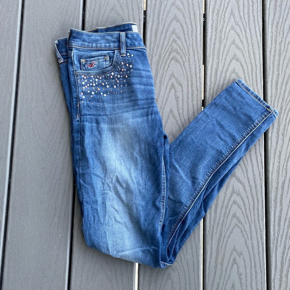 Hollister bling pocket skinny jeans
